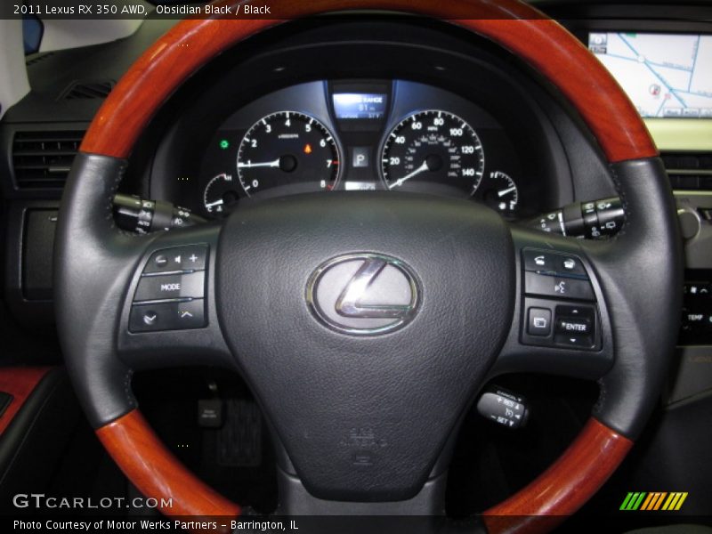 Obsidian Black / Black 2011 Lexus RX 350 AWD