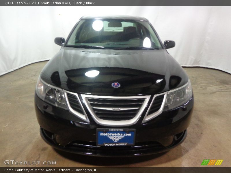 Black / Black 2011 Saab 9-3 2.0T Sport Sedan XWD