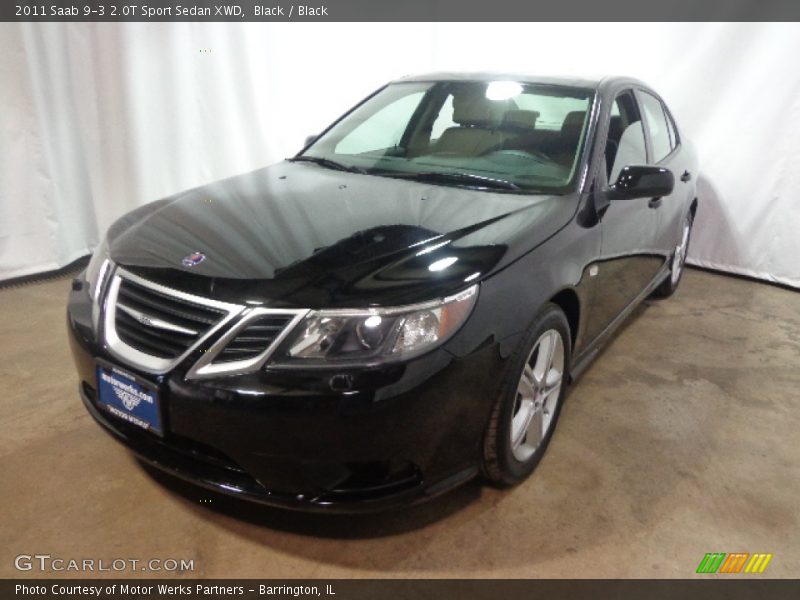 Black / Black 2011 Saab 9-3 2.0T Sport Sedan XWD