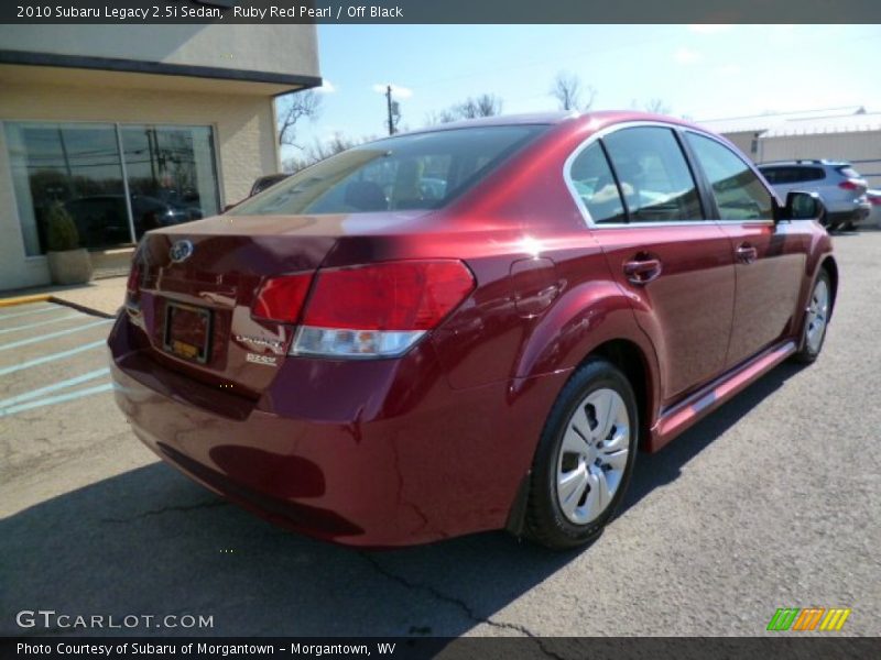 Ruby Red Pearl / Off Black 2010 Subaru Legacy 2.5i Sedan