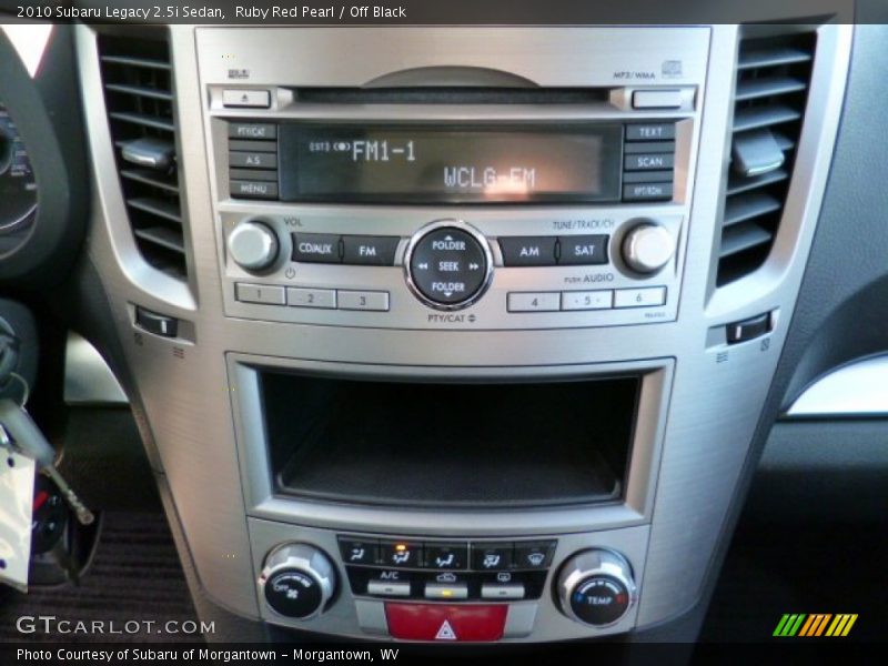 Ruby Red Pearl / Off Black 2010 Subaru Legacy 2.5i Sedan