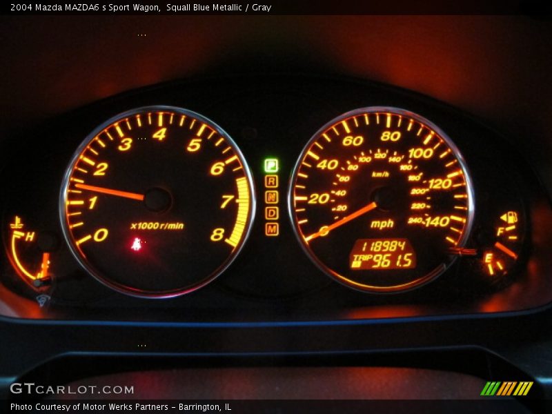 Squall Blue Metallic / Gray 2004 Mazda MAZDA6 s Sport Wagon