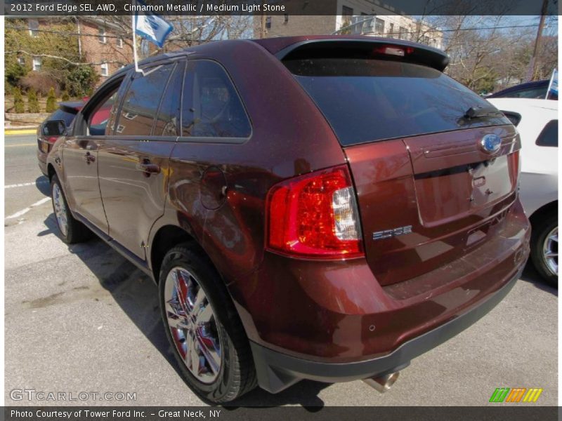 Cinnamon Metallic / Medium Light Stone 2012 Ford Edge SEL AWD