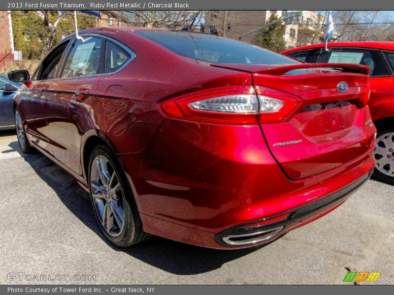 Ruby Red Metallic / Charcoal Black 2013 Ford Fusion Titanium