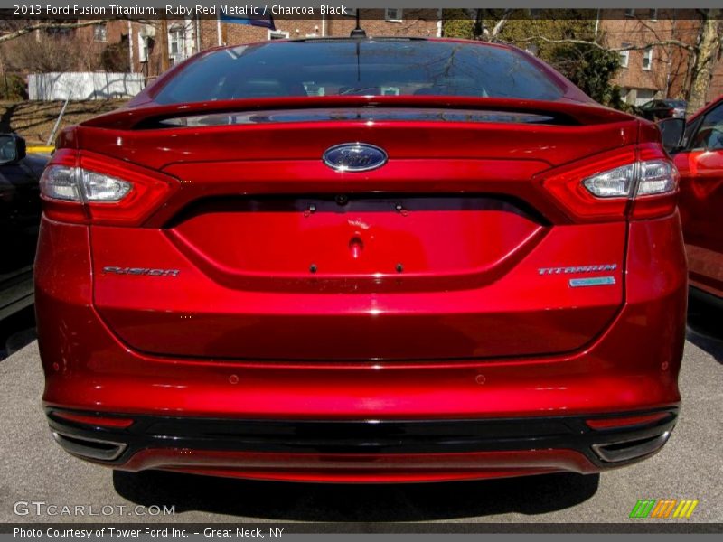 Ruby Red Metallic / Charcoal Black 2013 Ford Fusion Titanium