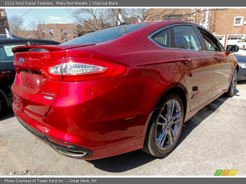 Ruby Red Metallic / Charcoal Black 2013 Ford Fusion Titanium