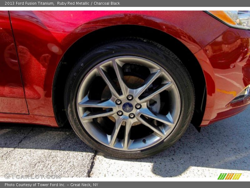 Ruby Red Metallic / Charcoal Black 2013 Ford Fusion Titanium