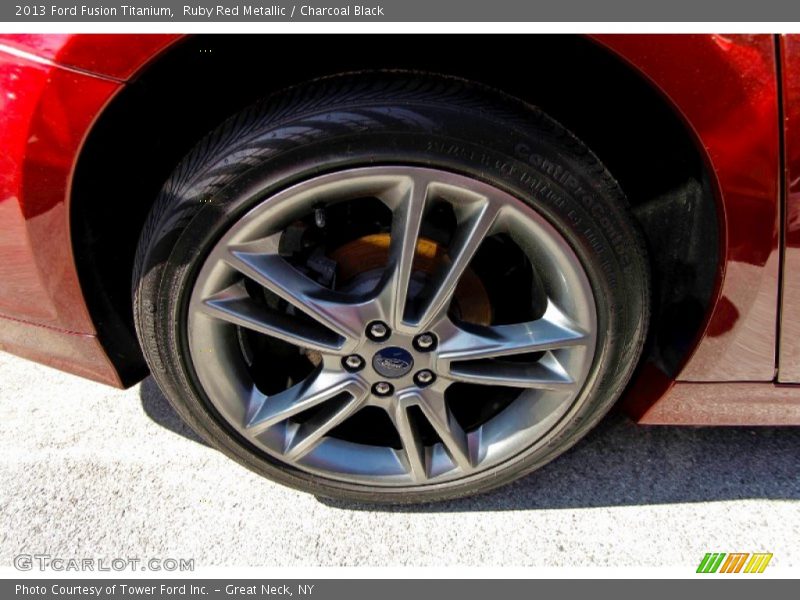 Ruby Red Metallic / Charcoal Black 2013 Ford Fusion Titanium