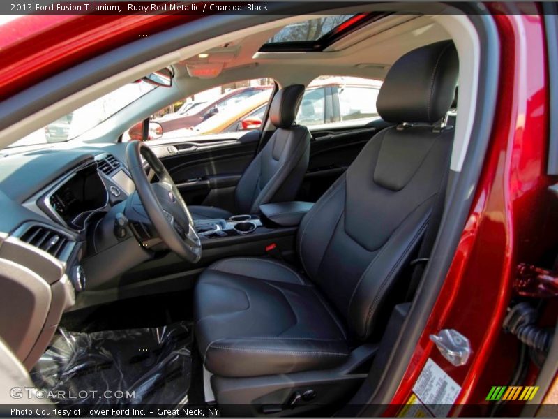 Ruby Red Metallic / Charcoal Black 2013 Ford Fusion Titanium
