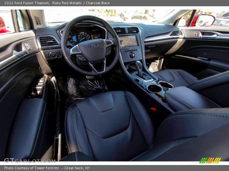 Ruby Red Metallic / Charcoal Black 2013 Ford Fusion Titanium
