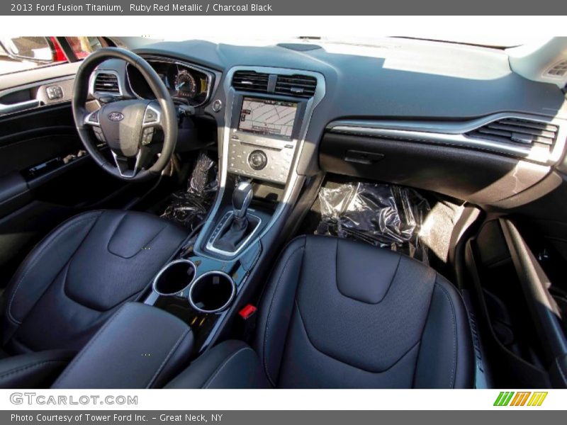 Ruby Red Metallic / Charcoal Black 2013 Ford Fusion Titanium