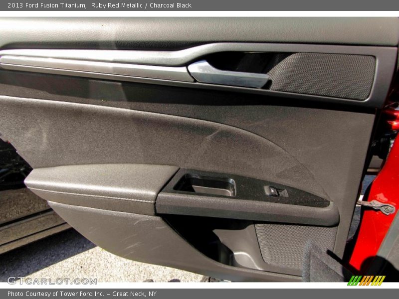 Ruby Red Metallic / Charcoal Black 2013 Ford Fusion Titanium