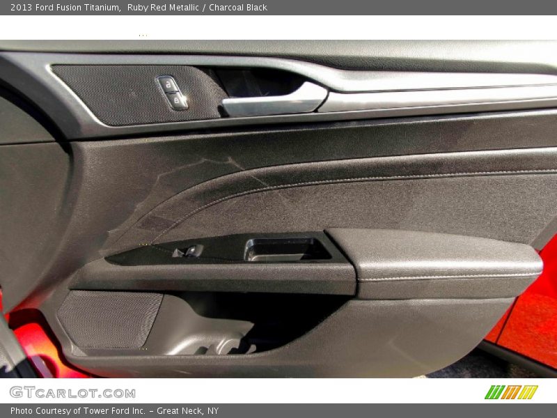 Ruby Red Metallic / Charcoal Black 2013 Ford Fusion Titanium