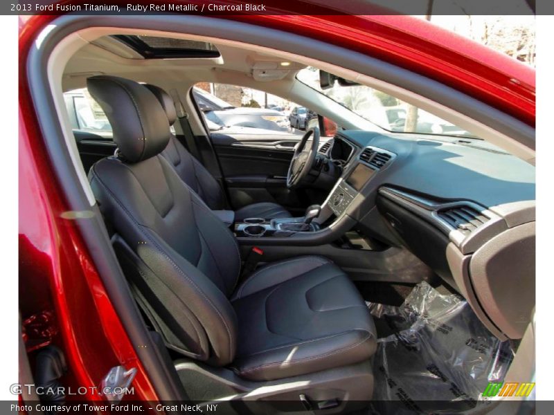 Ruby Red Metallic / Charcoal Black 2013 Ford Fusion Titanium