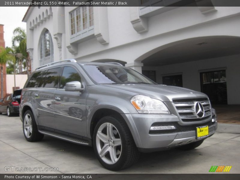 Palladium Silver Metallic / Black 2011 Mercedes-Benz GL 550 4Matic