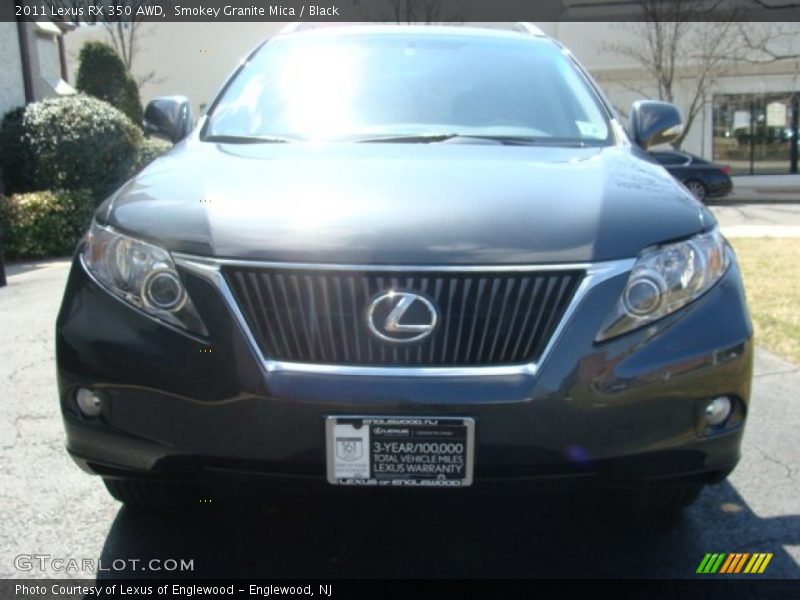 Smokey Granite Mica / Black 2011 Lexus RX 350 AWD