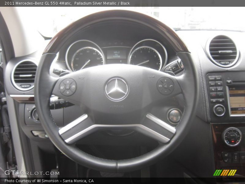 Palladium Silver Metallic / Black 2011 Mercedes-Benz GL 550 4Matic