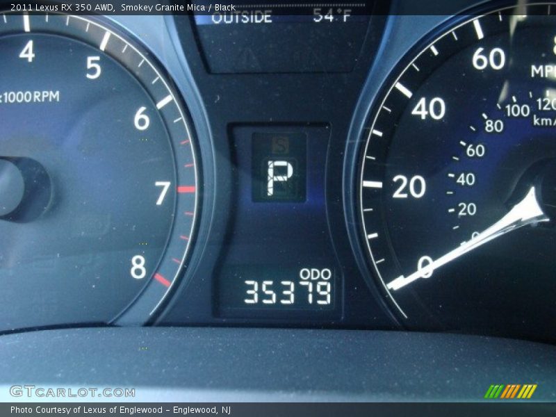 Smokey Granite Mica / Black 2011 Lexus RX 350 AWD