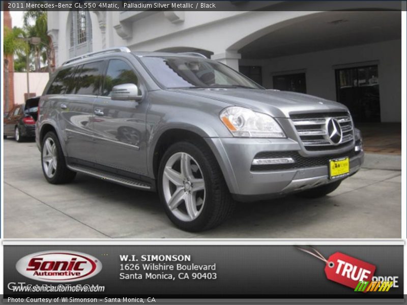 Palladium Silver Metallic / Black 2011 Mercedes-Benz GL 550 4Matic