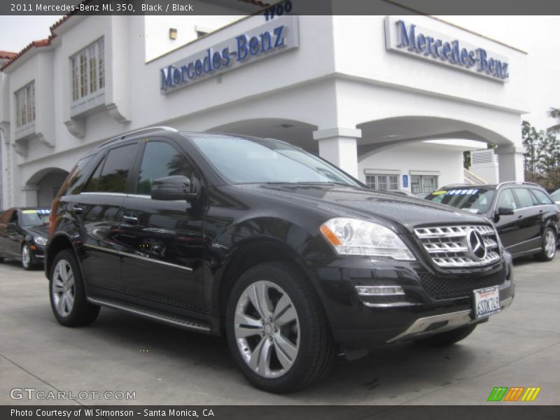 Black / Black 2011 Mercedes-Benz ML 350