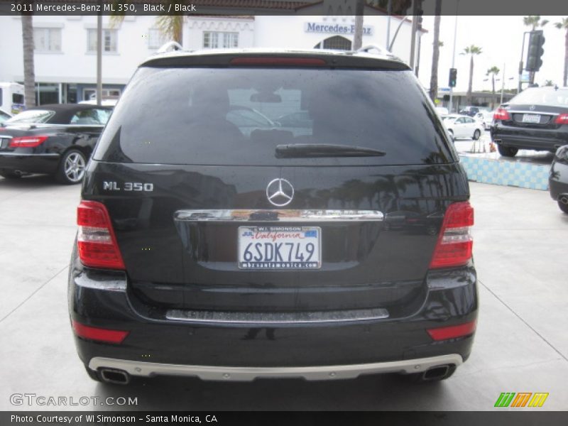 Black / Black 2011 Mercedes-Benz ML 350