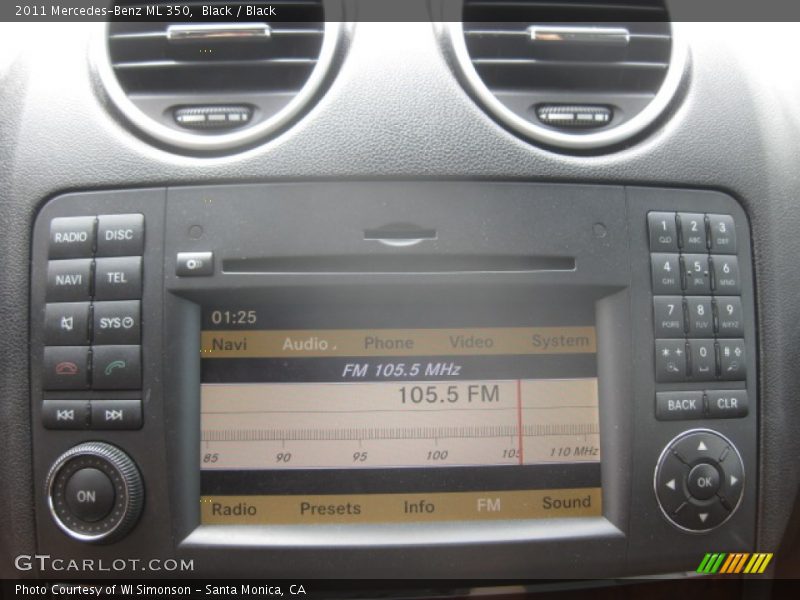Black / Black 2011 Mercedes-Benz ML 350