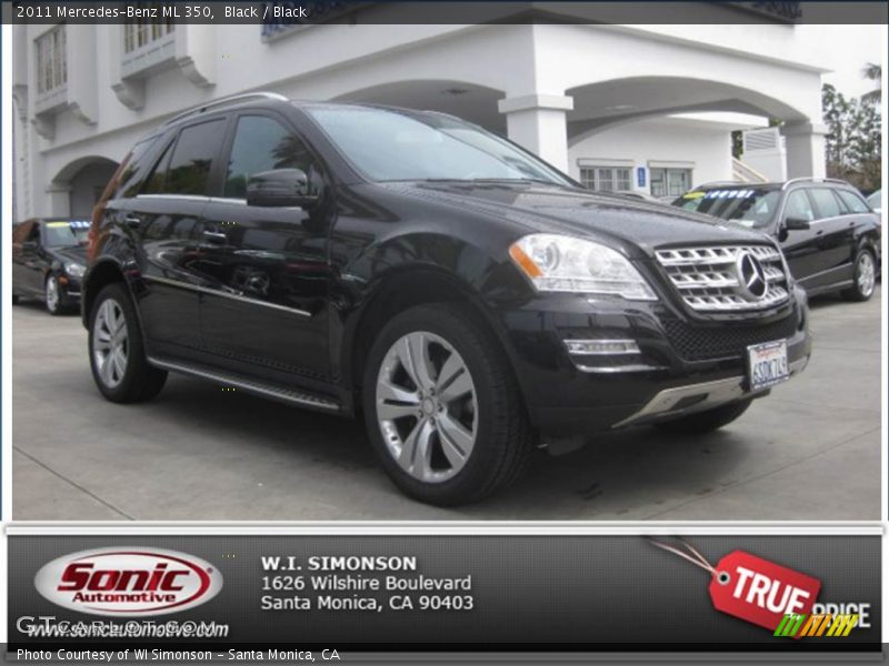 Black / Black 2011 Mercedes-Benz ML 350