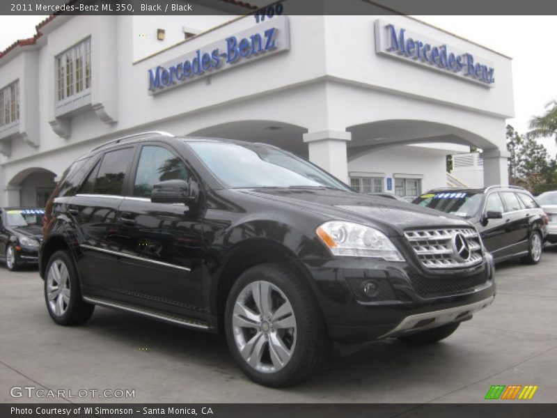 Black / Black 2011 Mercedes-Benz ML 350