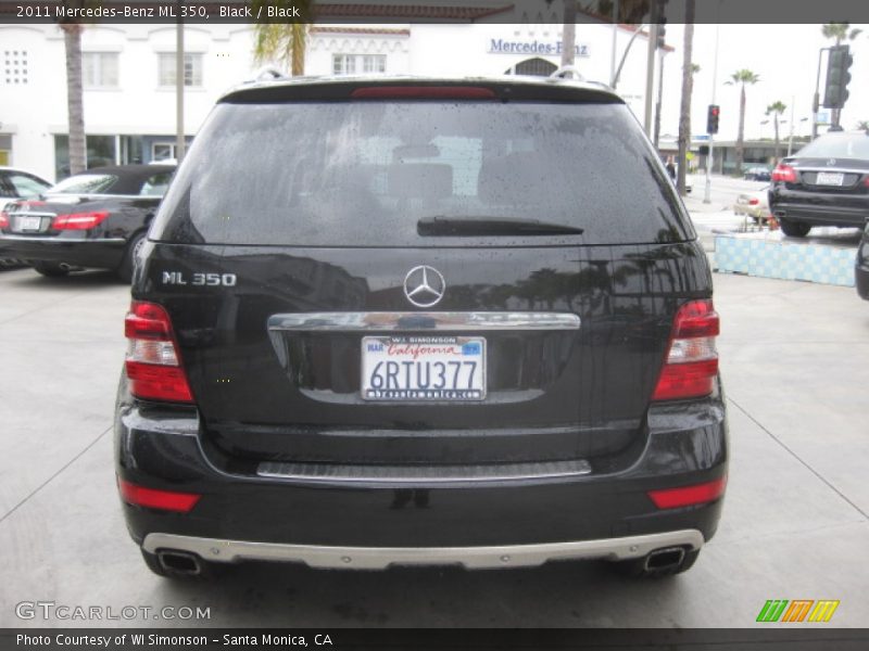 Black / Black 2011 Mercedes-Benz ML 350