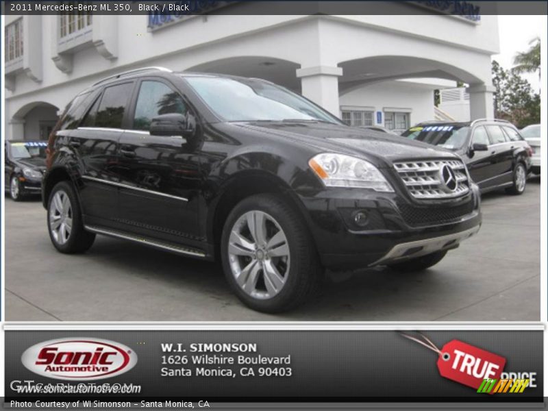 Black / Black 2011 Mercedes-Benz ML 350