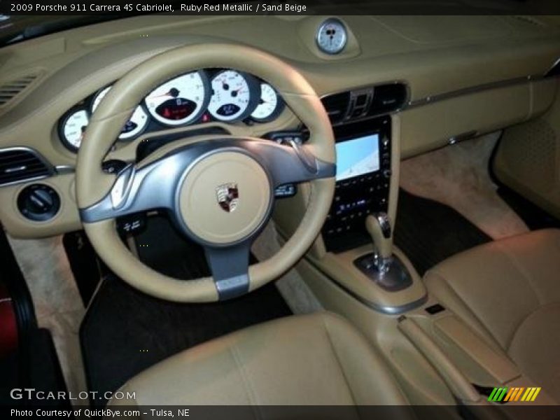 Ruby Red Metallic / Sand Beige 2009 Porsche 911 Carrera 4S Cabriolet