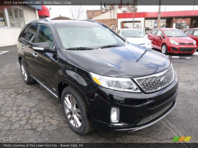 Ebony Black / Gray 2015 Kia Sorento SX AWD