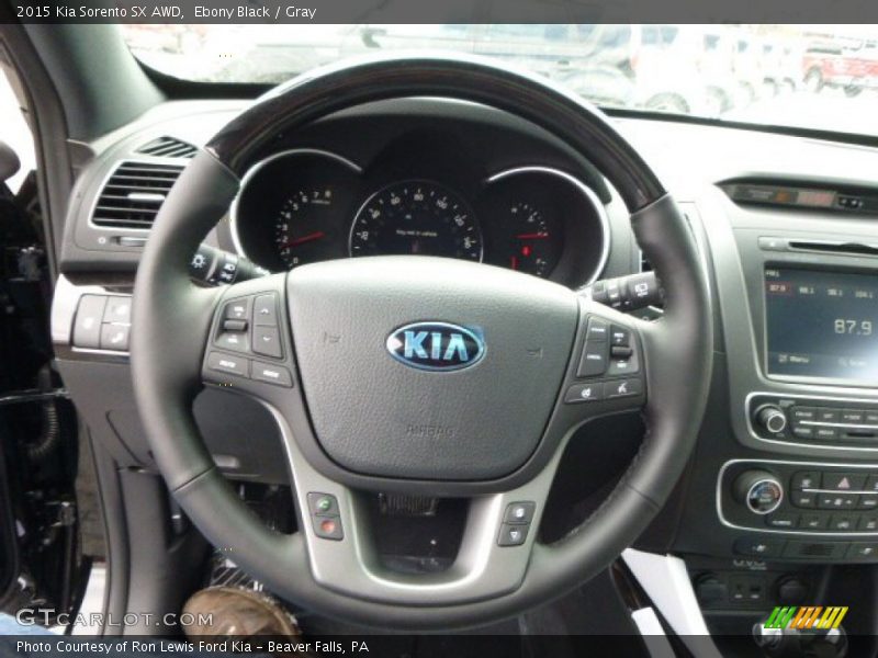 Ebony Black / Gray 2015 Kia Sorento SX AWD