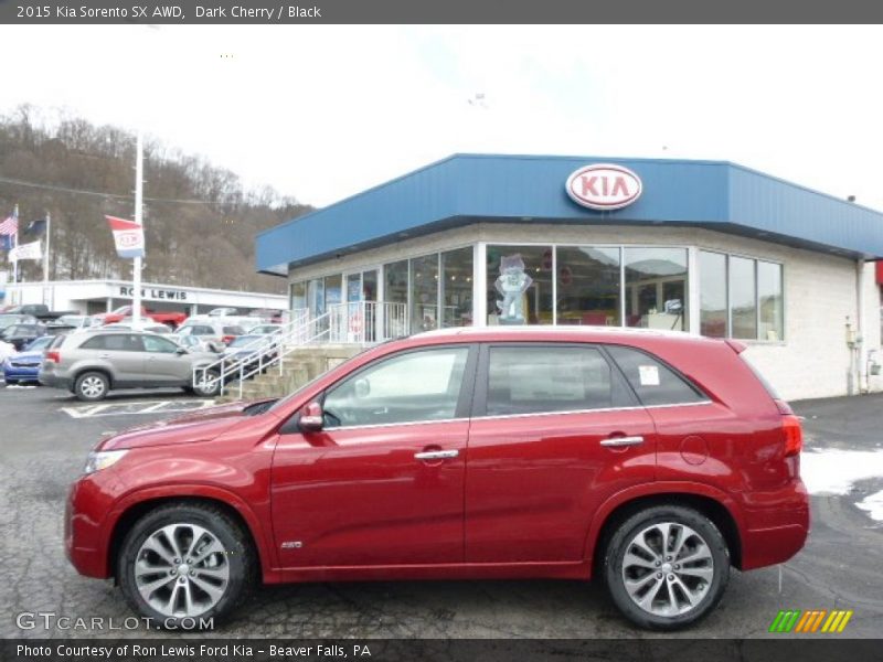 Dark Cherry / Black 2015 Kia Sorento SX AWD