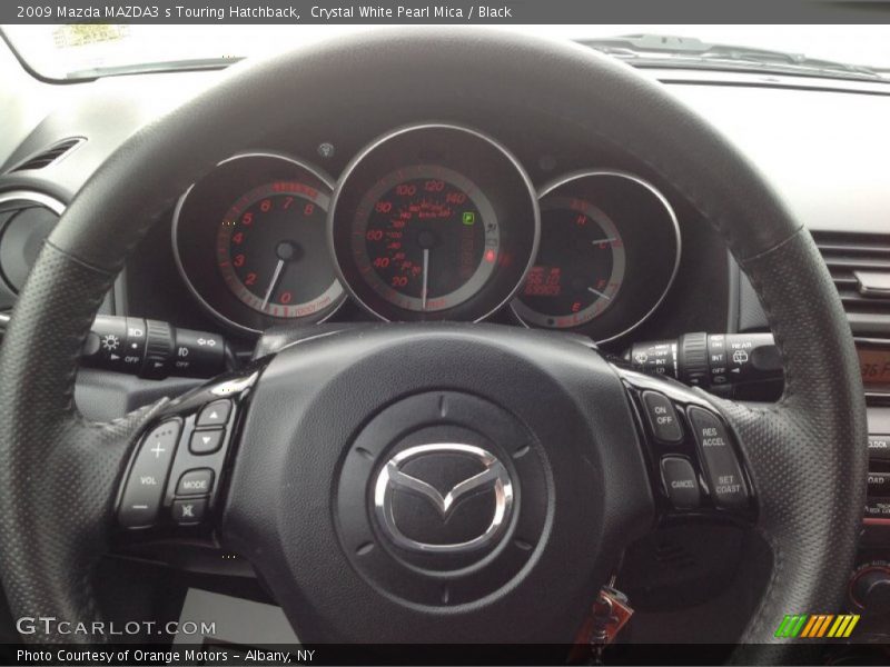 Crystal White Pearl Mica / Black 2009 Mazda MAZDA3 s Touring Hatchback