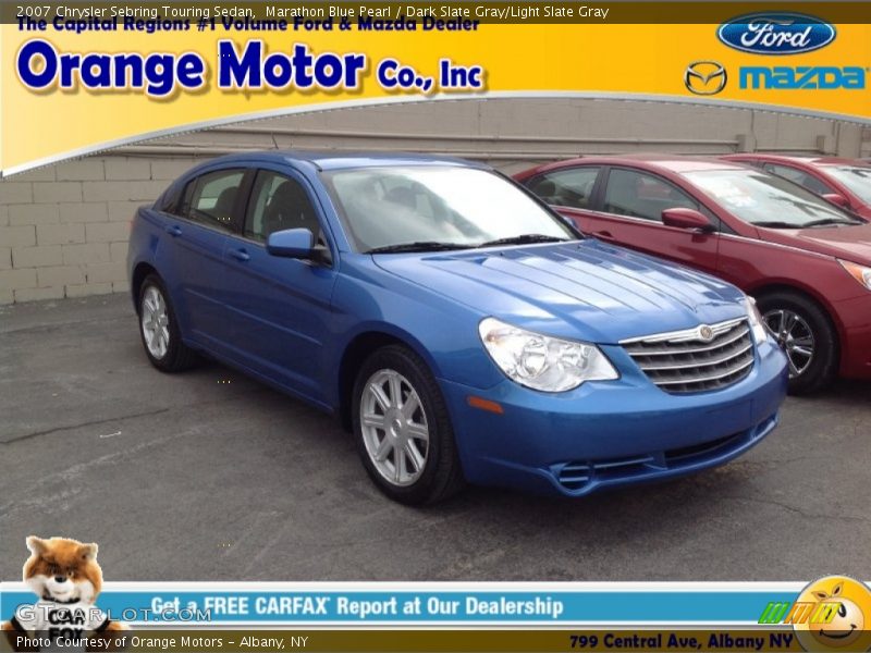 Marathon Blue Pearl / Dark Slate Gray/Light Slate Gray 2007 Chrysler Sebring Touring Sedan