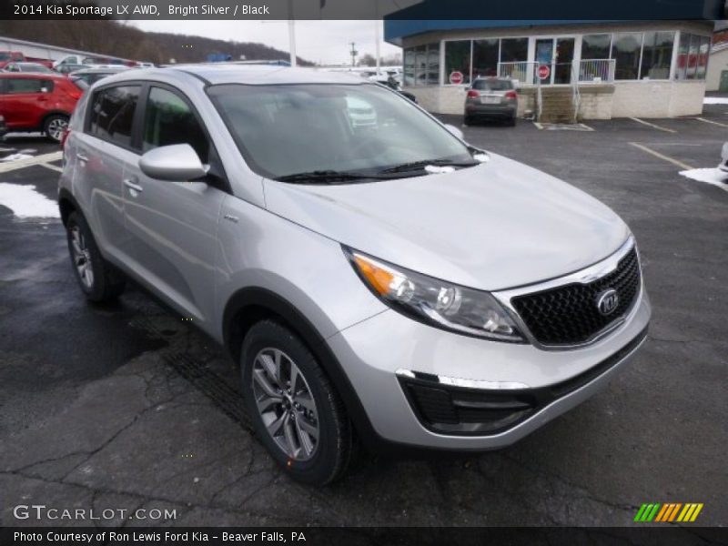 Bright Silver / Black 2014 Kia Sportage LX AWD