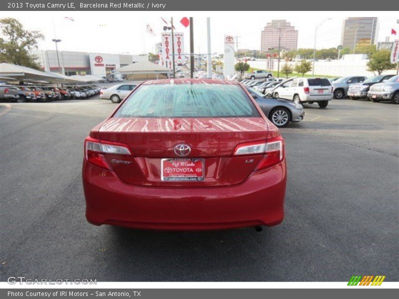 Barcelona Red Metallic / Ivory 2013 Toyota Camry LE