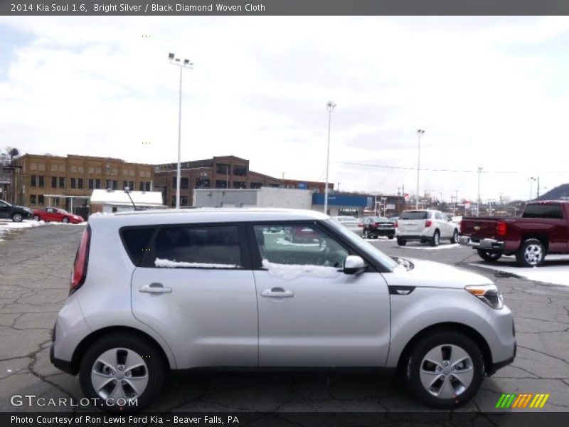 Bright Silver / Black Diamond Woven Cloth 2014 Kia Soul 1.6