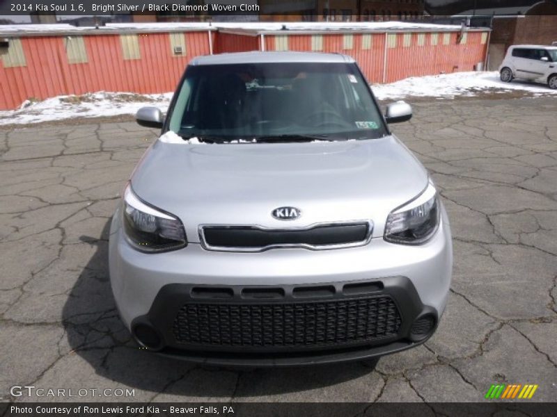 Bright Silver / Black Diamond Woven Cloth 2014 Kia Soul 1.6