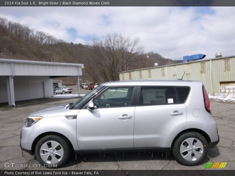 Bright Silver / Black Diamond Woven Cloth 2014 Kia Soul 1.6