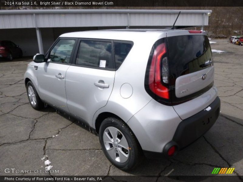 Bright Silver / Black Diamond Woven Cloth 2014 Kia Soul 1.6
