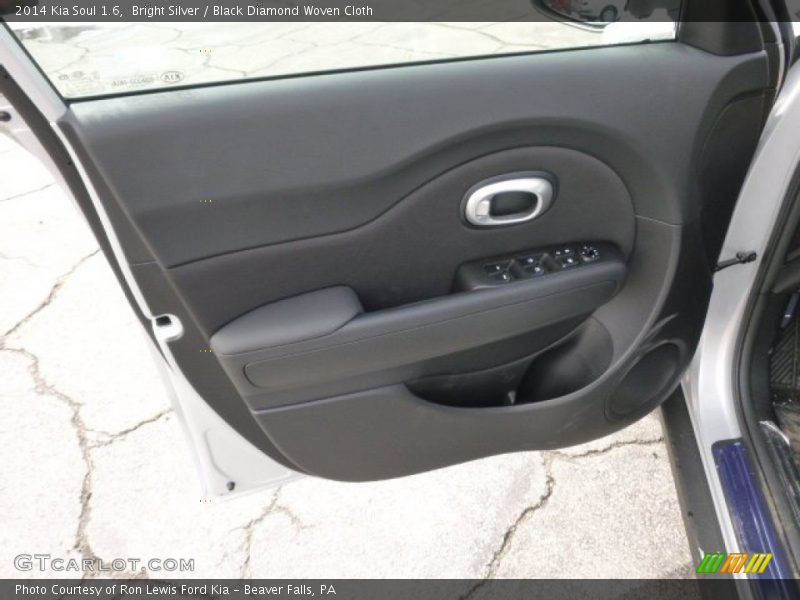 Bright Silver / Black Diamond Woven Cloth 2014 Kia Soul 1.6