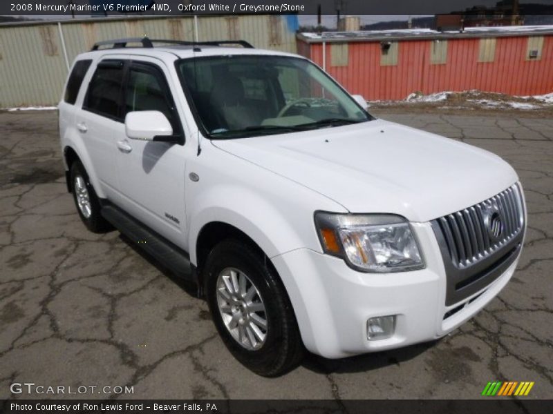 Oxford White / Greystone/Stone 2008 Mercury Mariner V6 Premier 4WD
