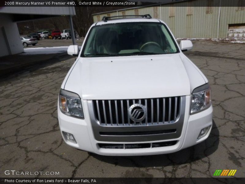 Oxford White / Greystone/Stone 2008 Mercury Mariner V6 Premier 4WD