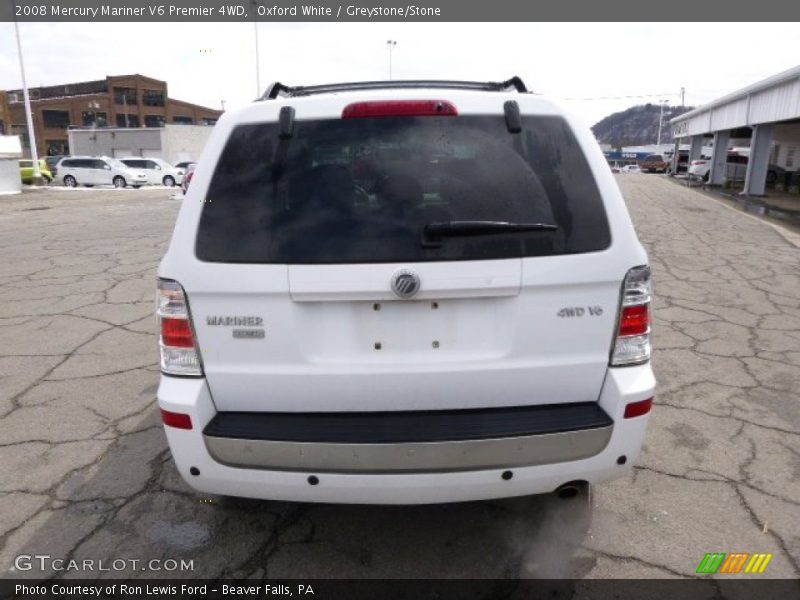 Oxford White / Greystone/Stone 2008 Mercury Mariner V6 Premier 4WD