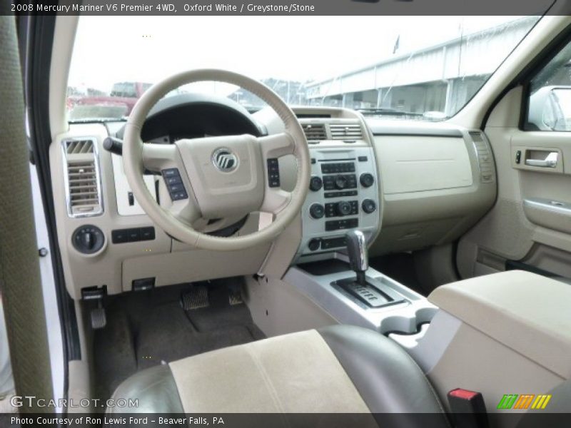 Oxford White / Greystone/Stone 2008 Mercury Mariner V6 Premier 4WD