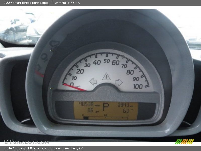 Blue Metallic / Gray 2009 Smart fortwo pure coupe
