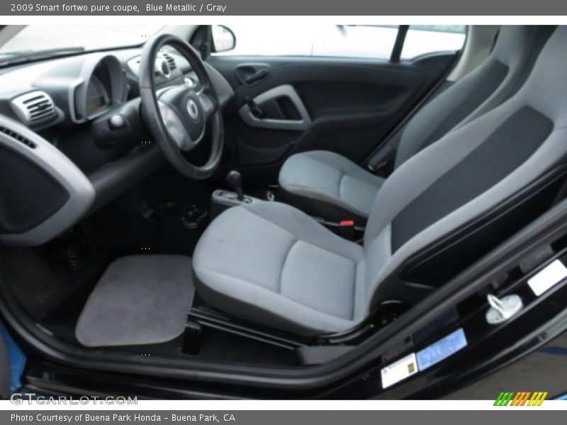 Blue Metallic / Gray 2009 Smart fortwo pure coupe