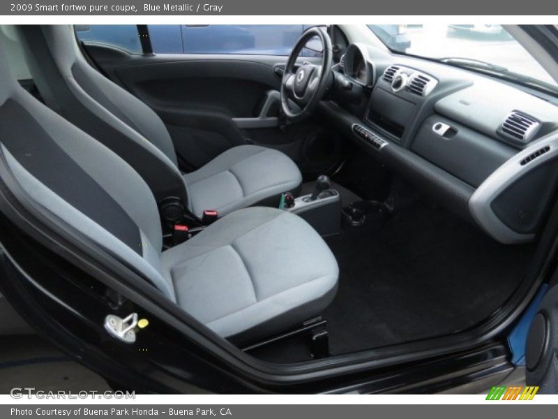 Blue Metallic / Gray 2009 Smart fortwo pure coupe
